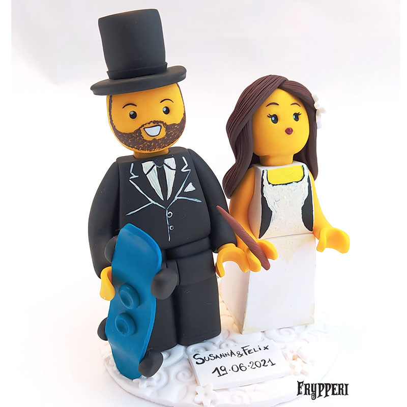 Cake Topper Lego Personalizzato realizzato a mano - Frypperi