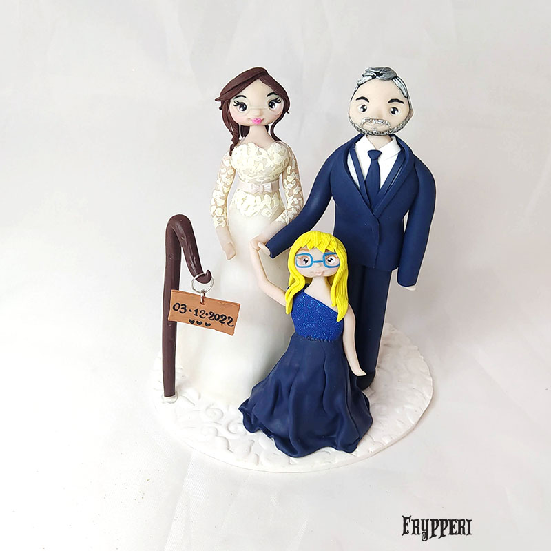Cake Topper Famiglia Personalizzato realizzato mano - Frypperi